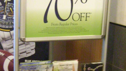 Fred Meyer 'Dads & Grads' Jewelry Stanchion