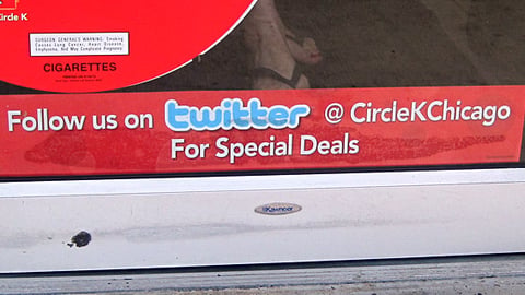 Circle K Twitter Door Cling