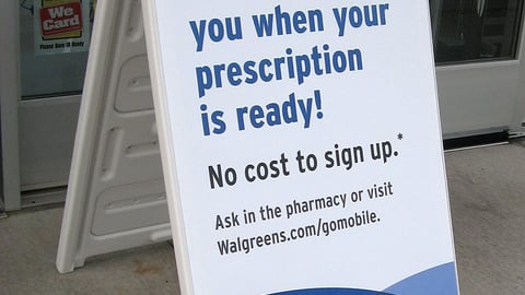 Walgreens 'Prescription Text Alerts' Sign