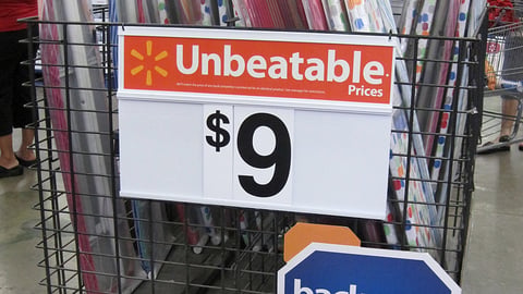 Walmart 'Back To Savings' Dump Bin