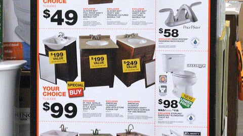 Home Depot 'Redo Your Bath' Sign
