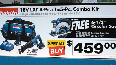Makita Home Depot Incentive Shelf Sign