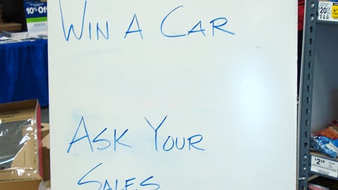 Lowe's 'Win a Car' Whiteboard