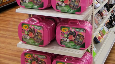 Walmart Crayola 'Pink' Endcap