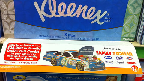 Family Dollar 'Gift Card Giveaway' Shelf Sign