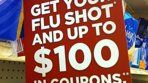 Rite Aid Flu Shot Incentive Shelf Talker