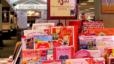 Barnes & Noble Children's Valentine's Day Table Display