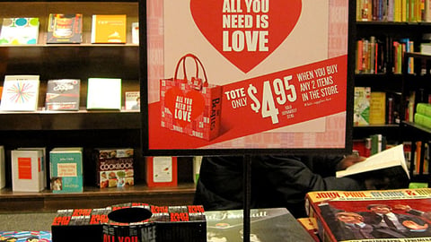 Barnes & Noble Beatles 'All You Need Is Love' Table Sign