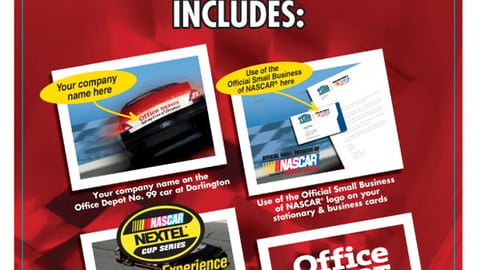 Office Depot NASCAR Sweepstakes Stanchion
