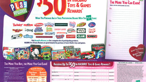 Hasbro 'Play Rewards' FSI
