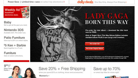 Target Gaga Leaderboard Ad
