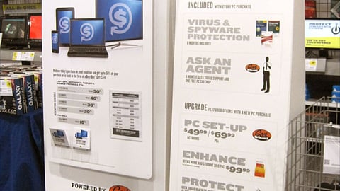 Best Buy Stanchion Signs