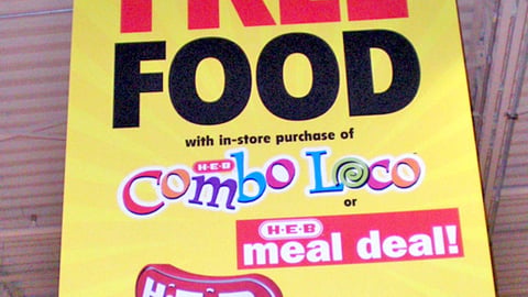 H-E-B Combo Loco, Meal Deal Ceiling Sign
