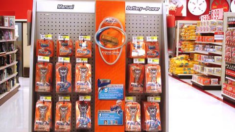 Target Gillette Fusion Endcap