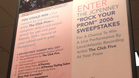 JCPenney 'Rock Your Prom' Sign