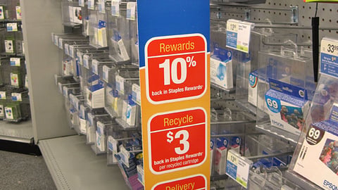 Staples 'Ink & Toner Rewards' Aisle Violator