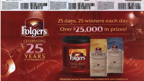 Folgers Anniversary Sweeps FSI
