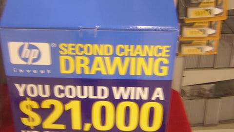 CompUSA/HP Sweepstakes Entry Box