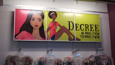 JCPenney Decree Wall Sign