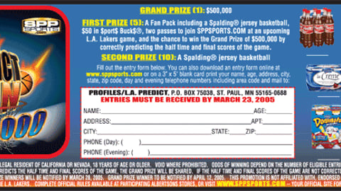 Albertsons "Predict and Win" Contest