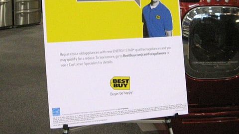 Best Buy 'Going Green' Easel Sign