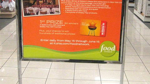 Kohl's Father's Day Sweeps Sign