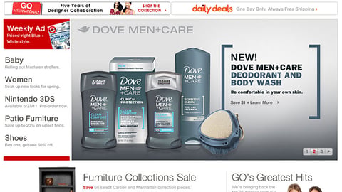 Target Dove Men+Care Leaderboard Ad