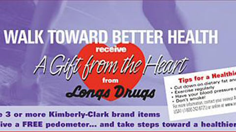 Long's Kimberly-Clark Pedometer Offer Feature