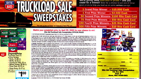 Rite Aid Truckload Sale Sweeps Feature