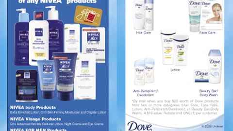 Walgreens Dove/Nivea Rebate Offer Features
