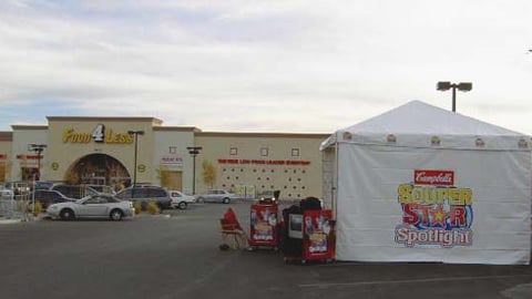 Campbell's Tent at Food 4 Less