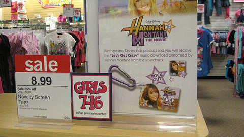 JCPenney 'Hannah Montana: The Movie' Counter Sign