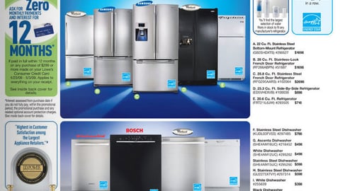 Lowe's Energy Star Appliance Sale Feature