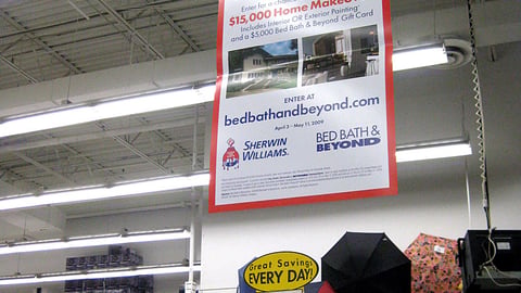 Bed Bath & Beyond Sherwin-Williams Sweeps Ceiling Banner