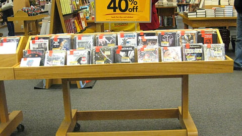 Borders CD Clearance Table