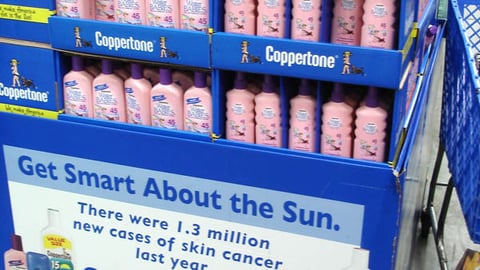 Coppertone Pallet Display