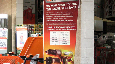 The Home Depot 'Ultimate Power Deal' Standee