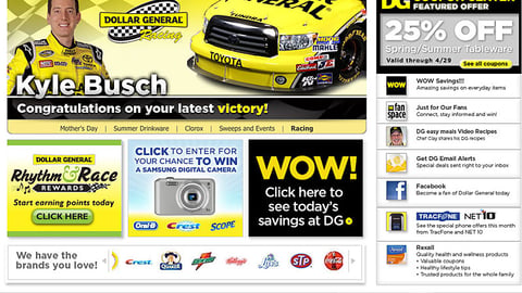 Dollar General Racing Leaderboard Ad