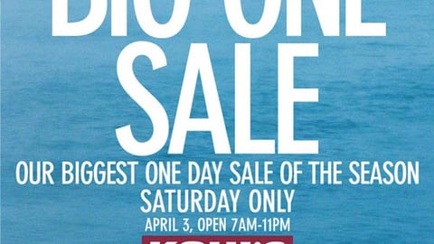 Kohl's 'The Big One Sale' Feature