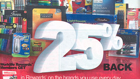 Office Depot '25% Back' Circular Cover