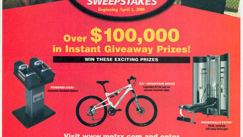 MET-Rx Fitness Giveaway FSI