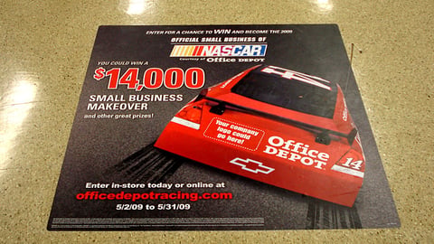 Office Depot 'Official Small Business' Floor Cling