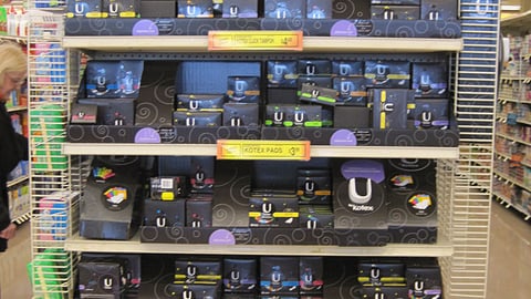 Jewel-Osco U by Kotex Endcap