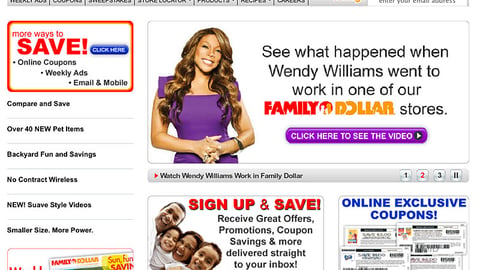 Family Dollar 'Wendy Williams' Leaderboard Ad