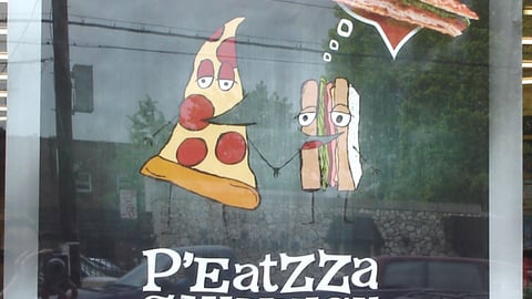 7-Eleven P'Eatzza Window Sign