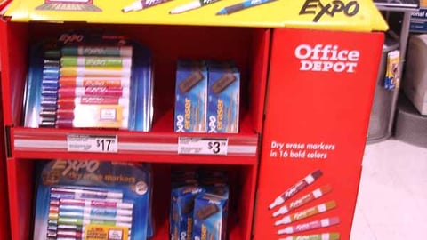Office Depot/Expo Markers Pallet Display