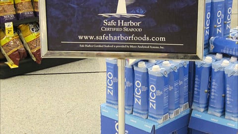 Dominick's 'Enjoy Seafood' Stanchion Sign