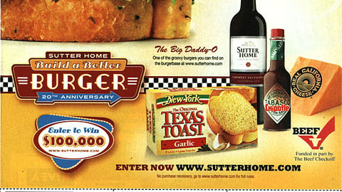 Sutter Home 'Better Burger' FSI