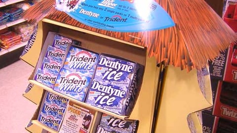 Cadbury Adams Cross-Promo Gum Shipper