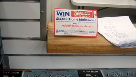 Bed Bath & Beyond 'Home Makeover' Counter Card